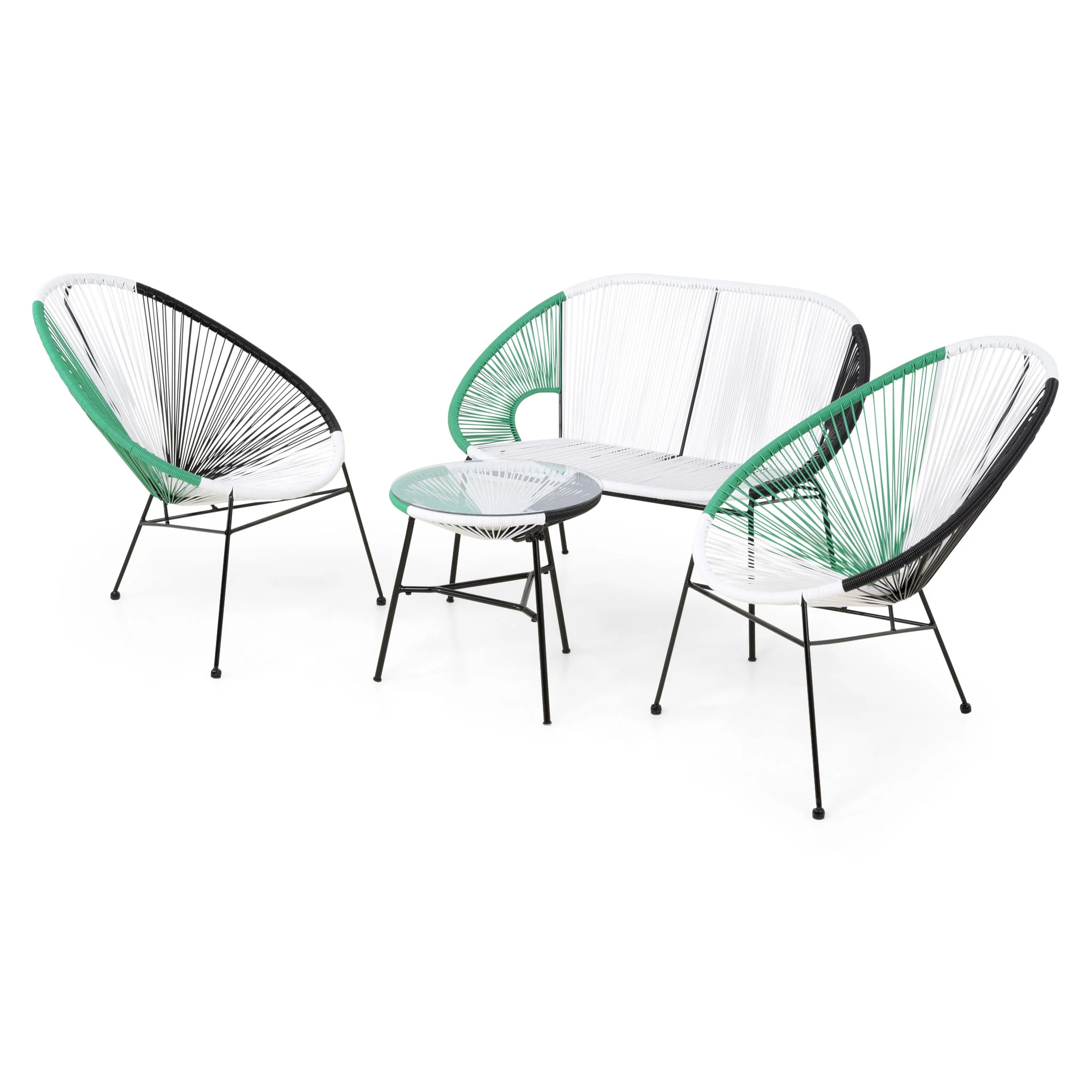 CORFU Set mobilier terasă/grădină 2 fotolii, canapea și măsuță - Image 2