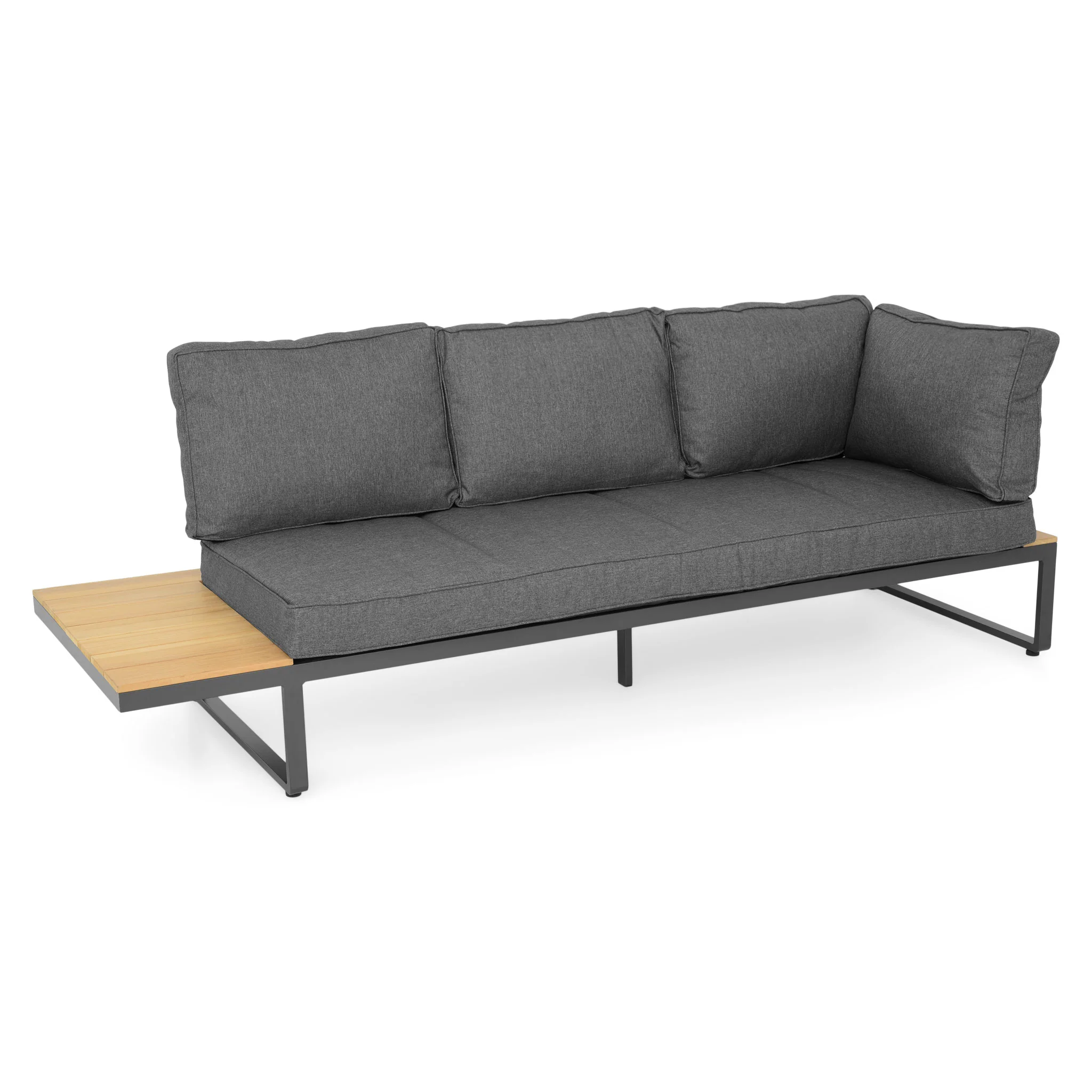 TOLEDO Set mobilier terasă/grădină, 2 canapele, banchetă, taburet, măsuță colț și măsuță de cafea - Image 8