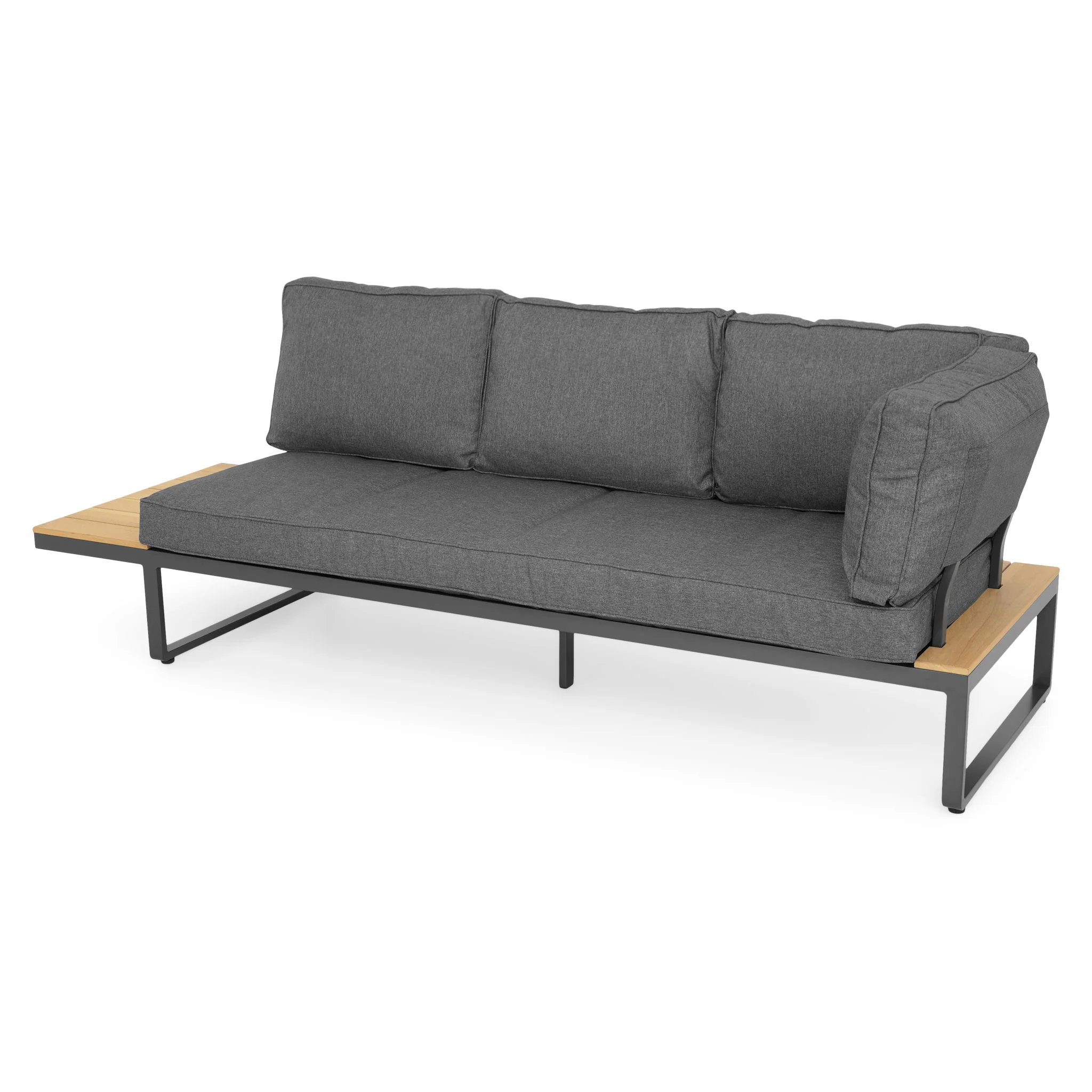 TOLEDO Set mobilier terasă/grădină, 2 canapele, banchetă, taburet, măsuță colț și măsuță de cafea - Image 9
