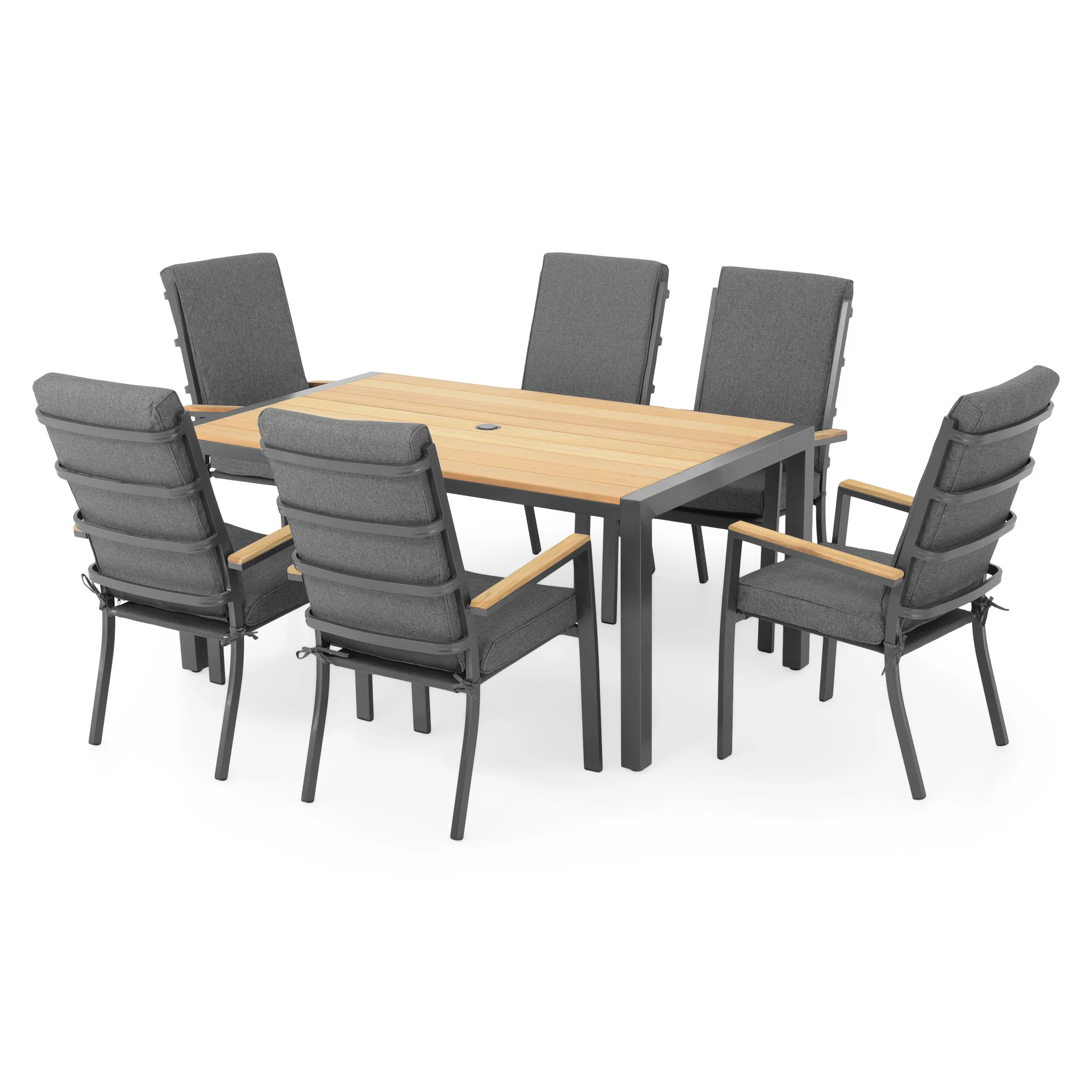 GLENDALE Set mobilier terasă/grădină, 6 scaune și masă - Image 4