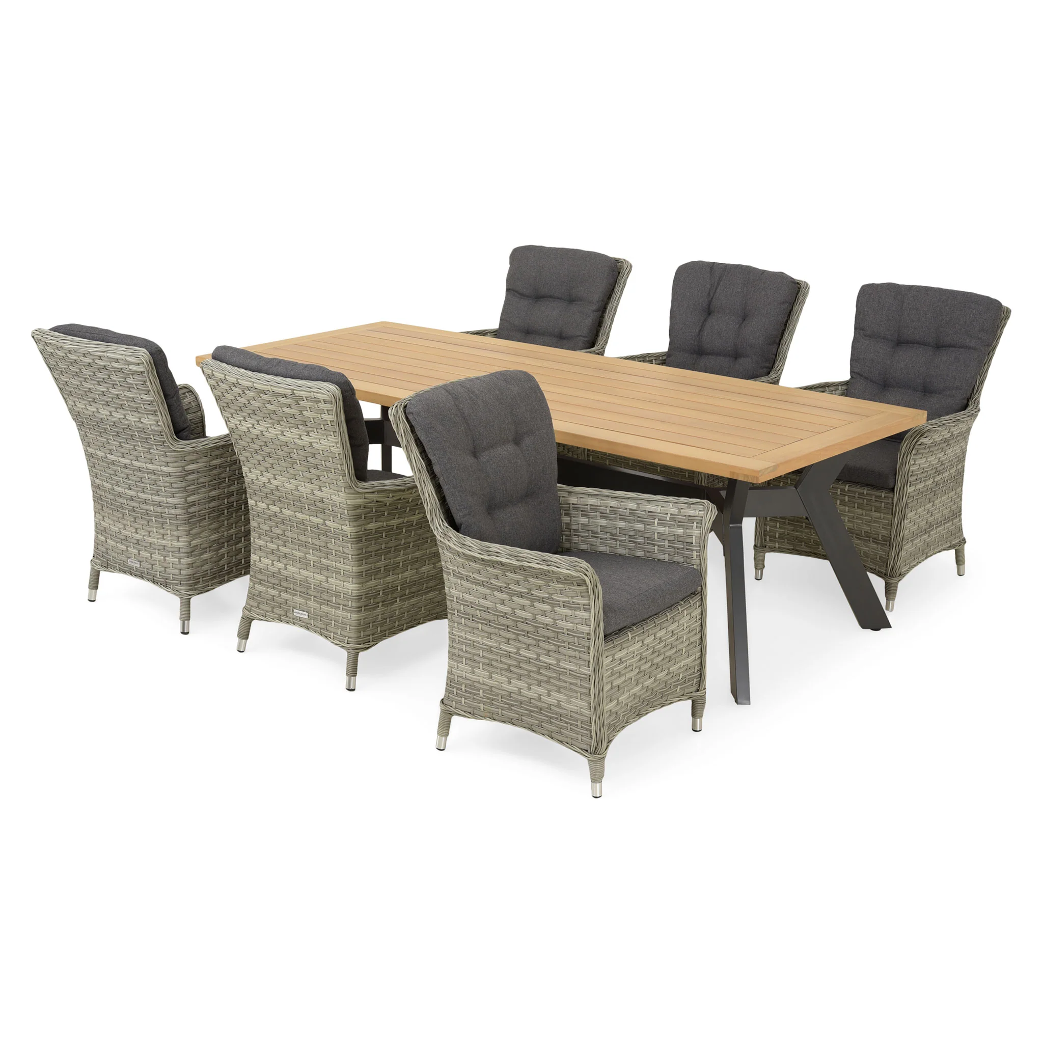 FRESMO Set mobilier terasă/grădină, 6 scaune și masă - Image 5