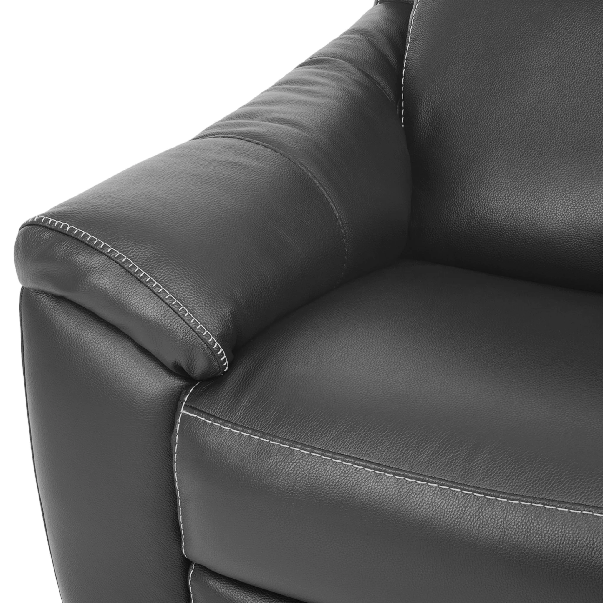 THOMSON Fotoliu cu recliner electric și mecanism tetieră, piele - Image 106
