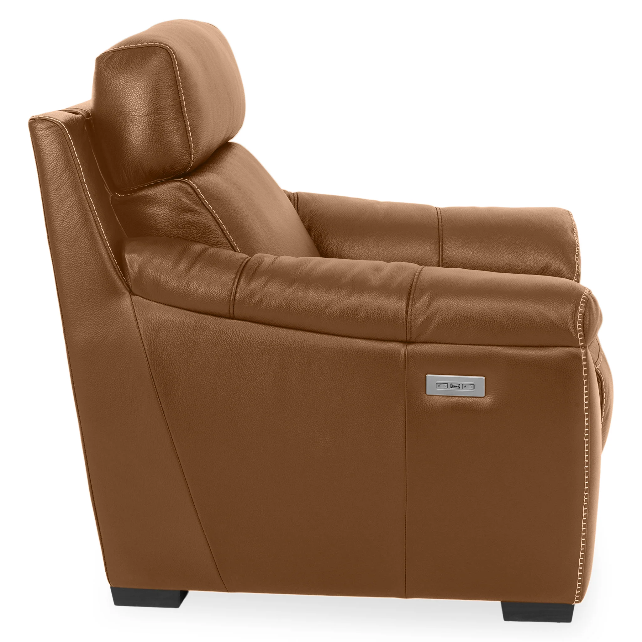 THOMSON Fotoliu cu recliner electric și mecanism tetieră, piele - Image 116