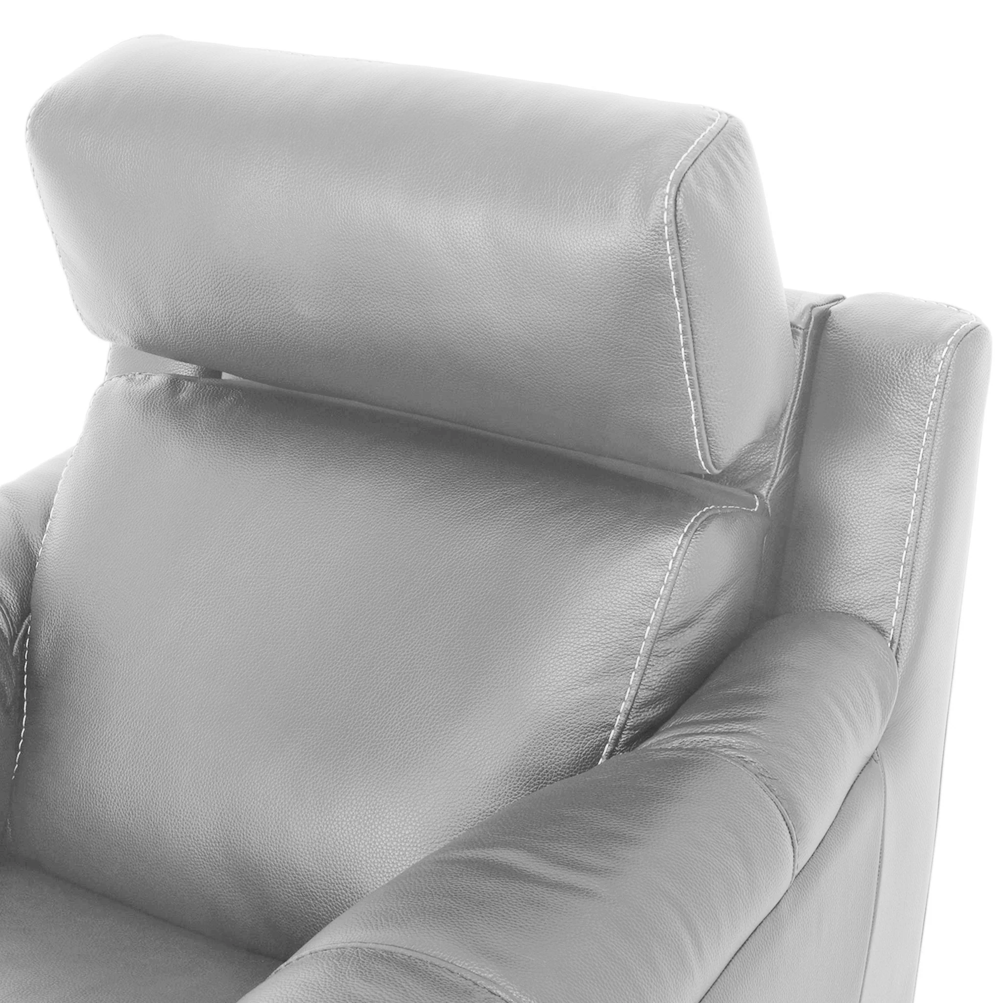 THOMSON Fotoliu cu recliner electric și mecanism tetieră, piele - Image 135