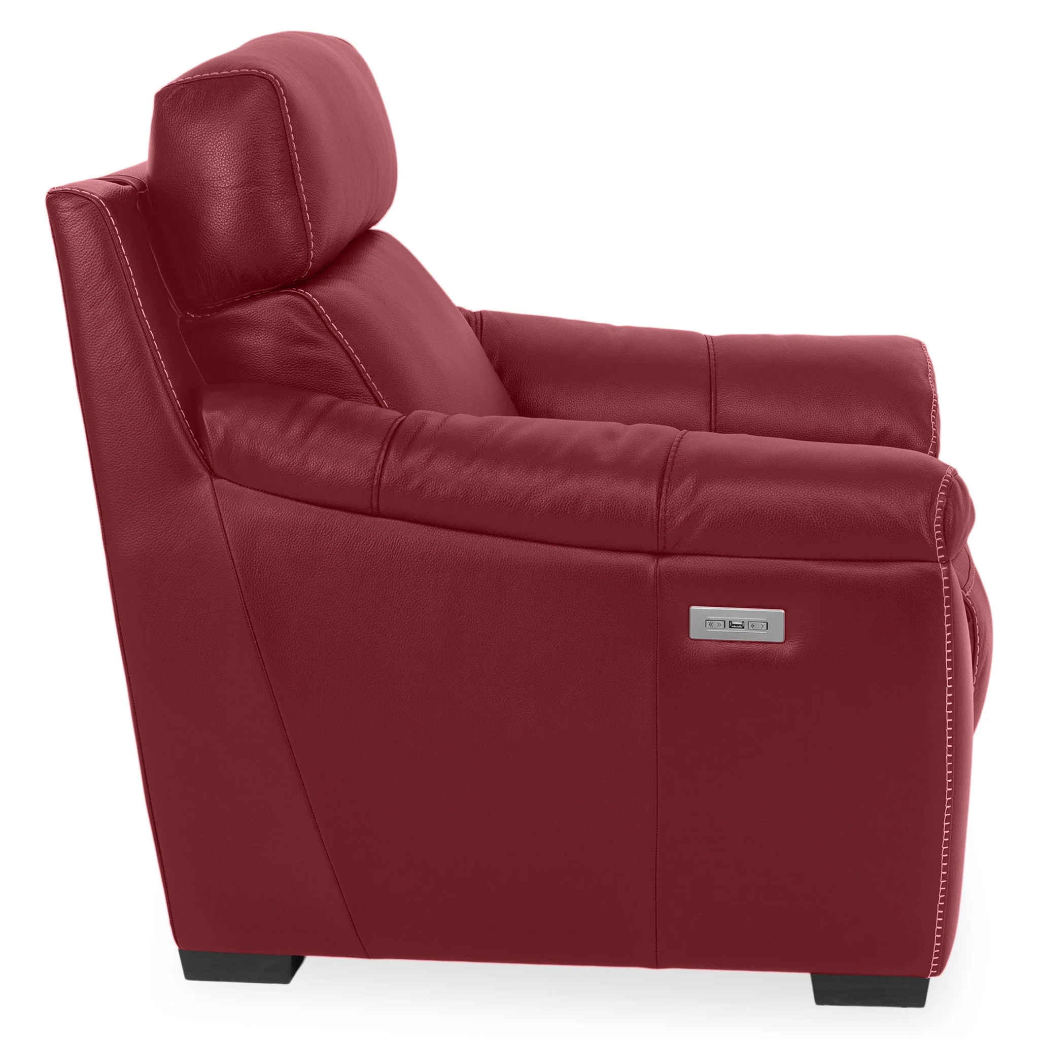 THOMSON Fotoliu cu recliner electric și mecanism tetieră, piele - Image 41