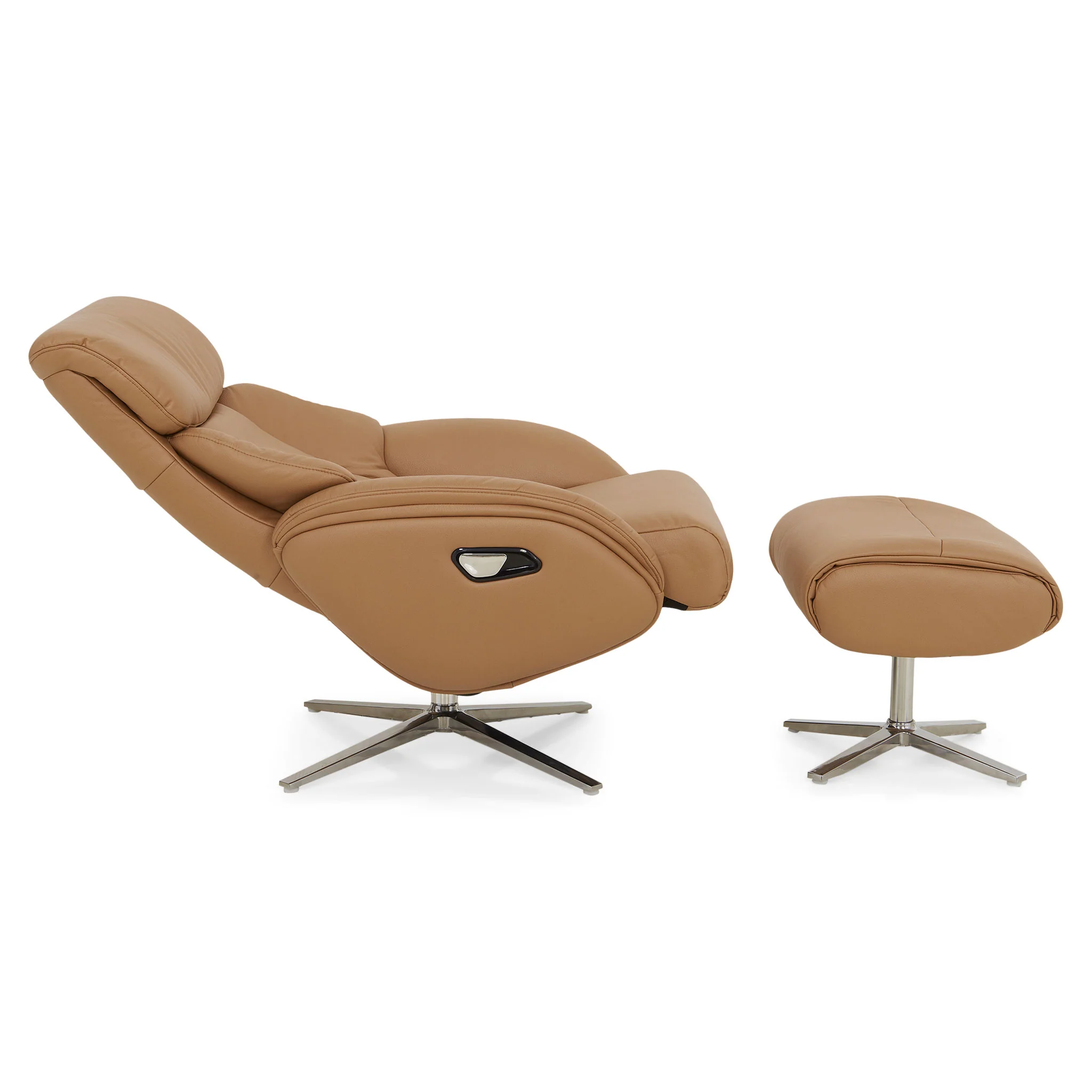 TARAN Set mobilier, fotoliu rotativ mecanism manual și taburet, stofă - Image 7