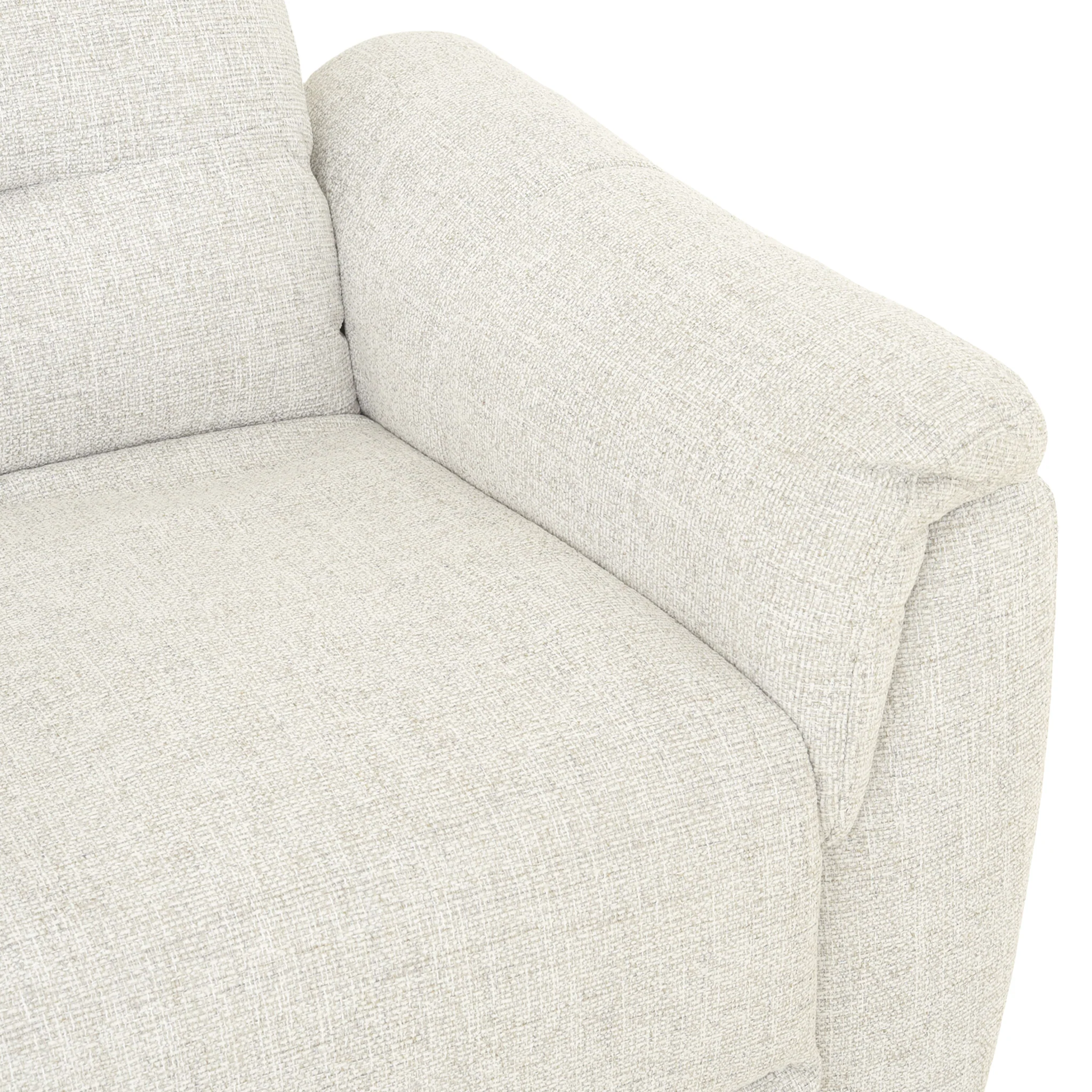 ROSELAND Fotoliu rotativ cu recliner electric și balans, stofă - Image 14