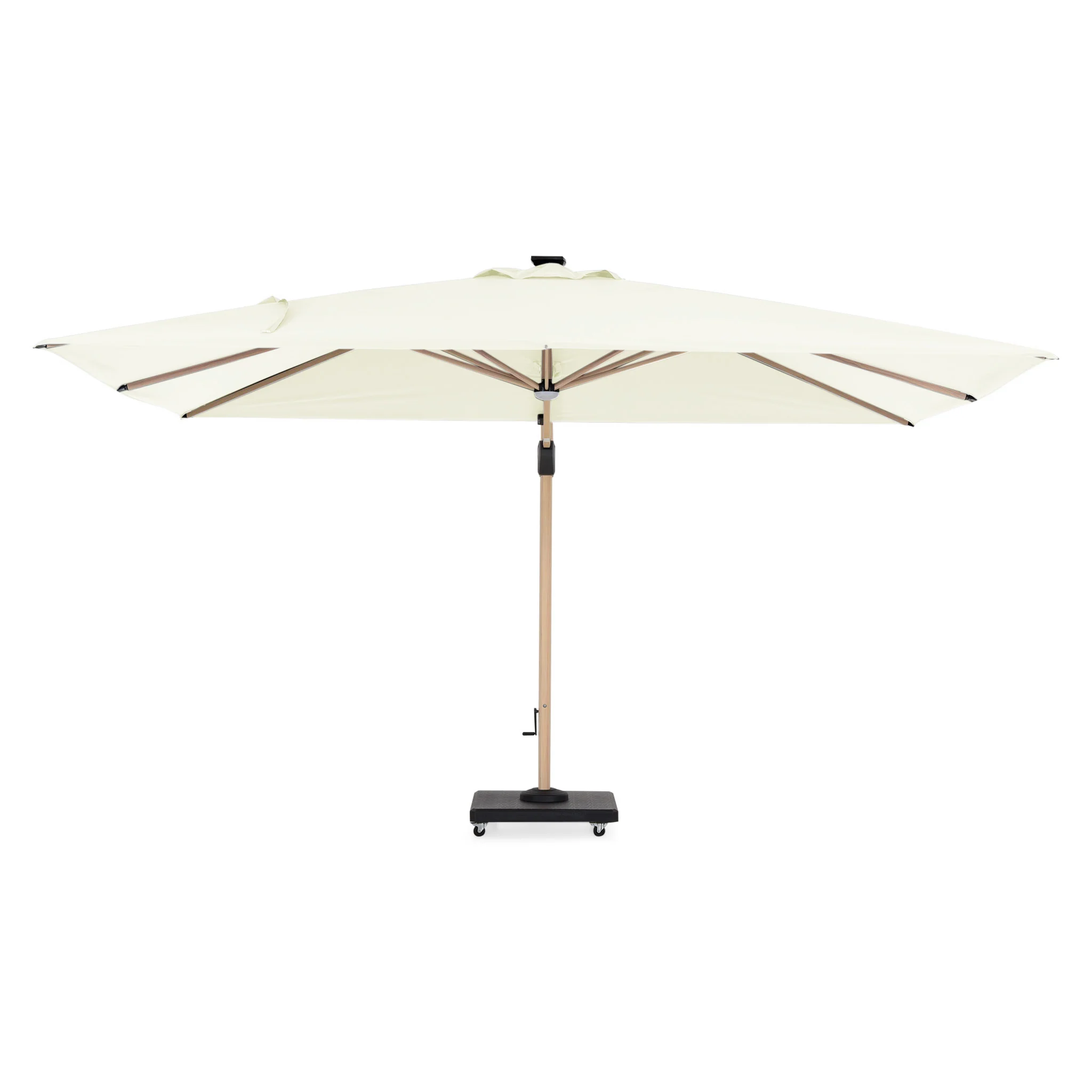 LUX WOOD Umbrelă cu LED, bază inclusă, 300x400cm - Image 18
