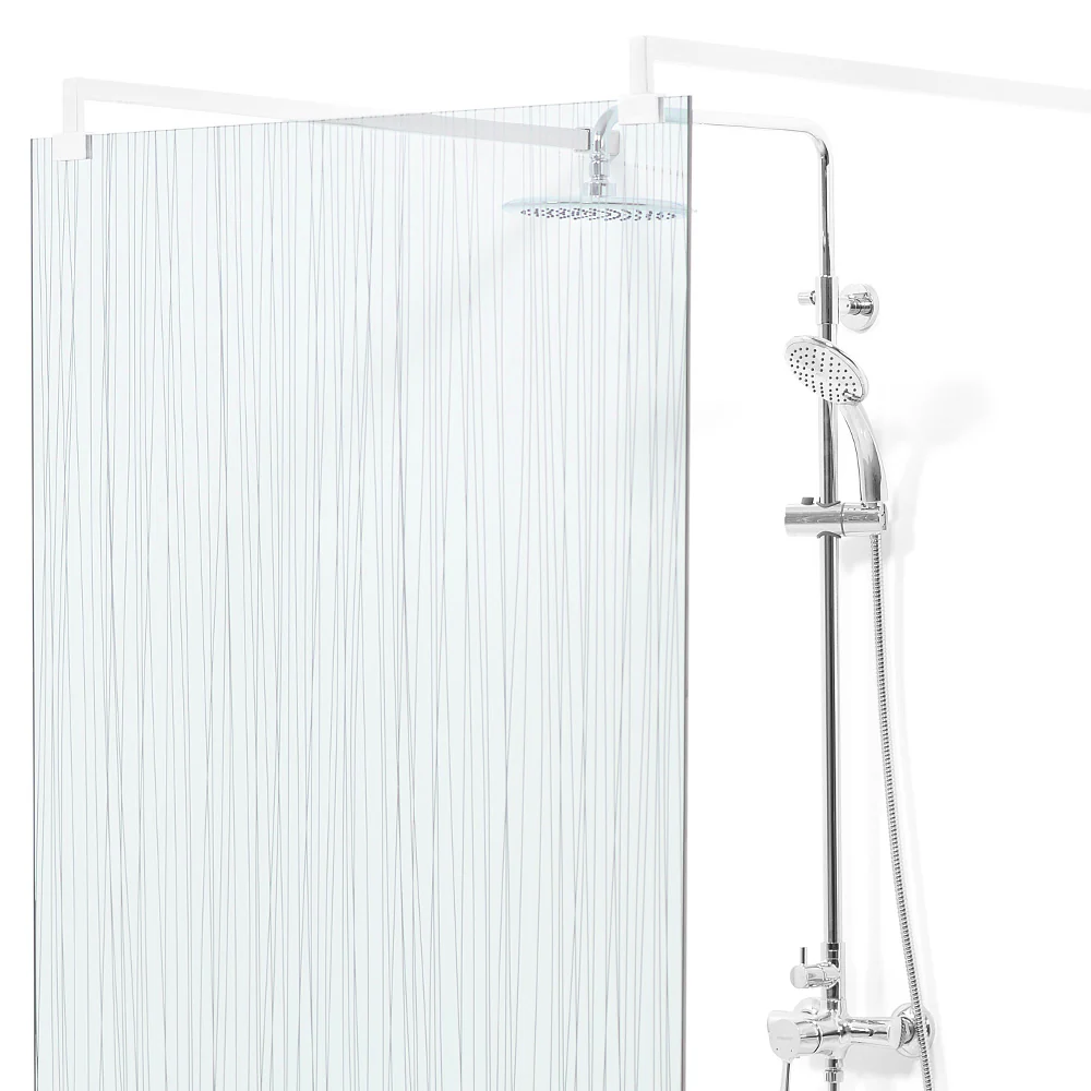 LIBERTY Sistem duș, 96x200cm, sticlă, dungi decorative verticale - Image 4