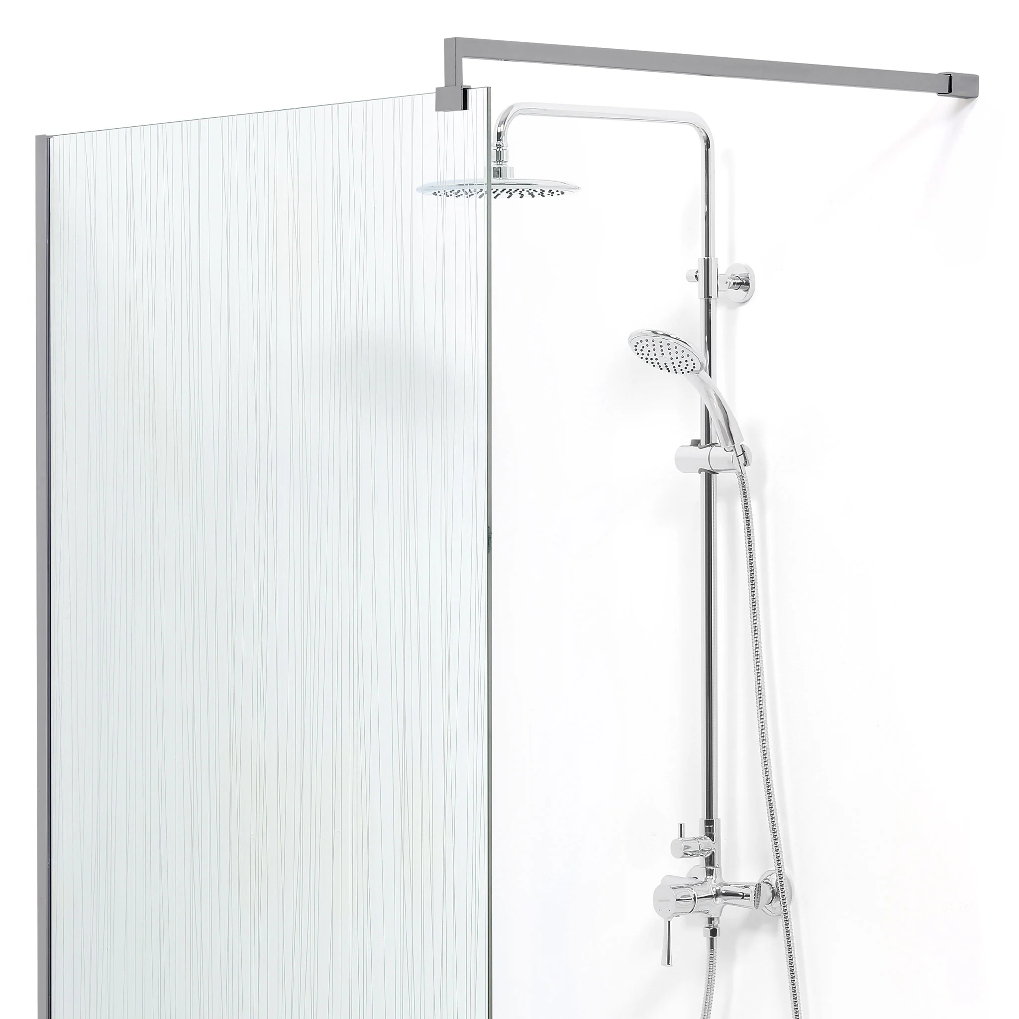 LIBERTY Sistem duș, 96x200cm, sticlă, dungi decorative verticale - Image 9