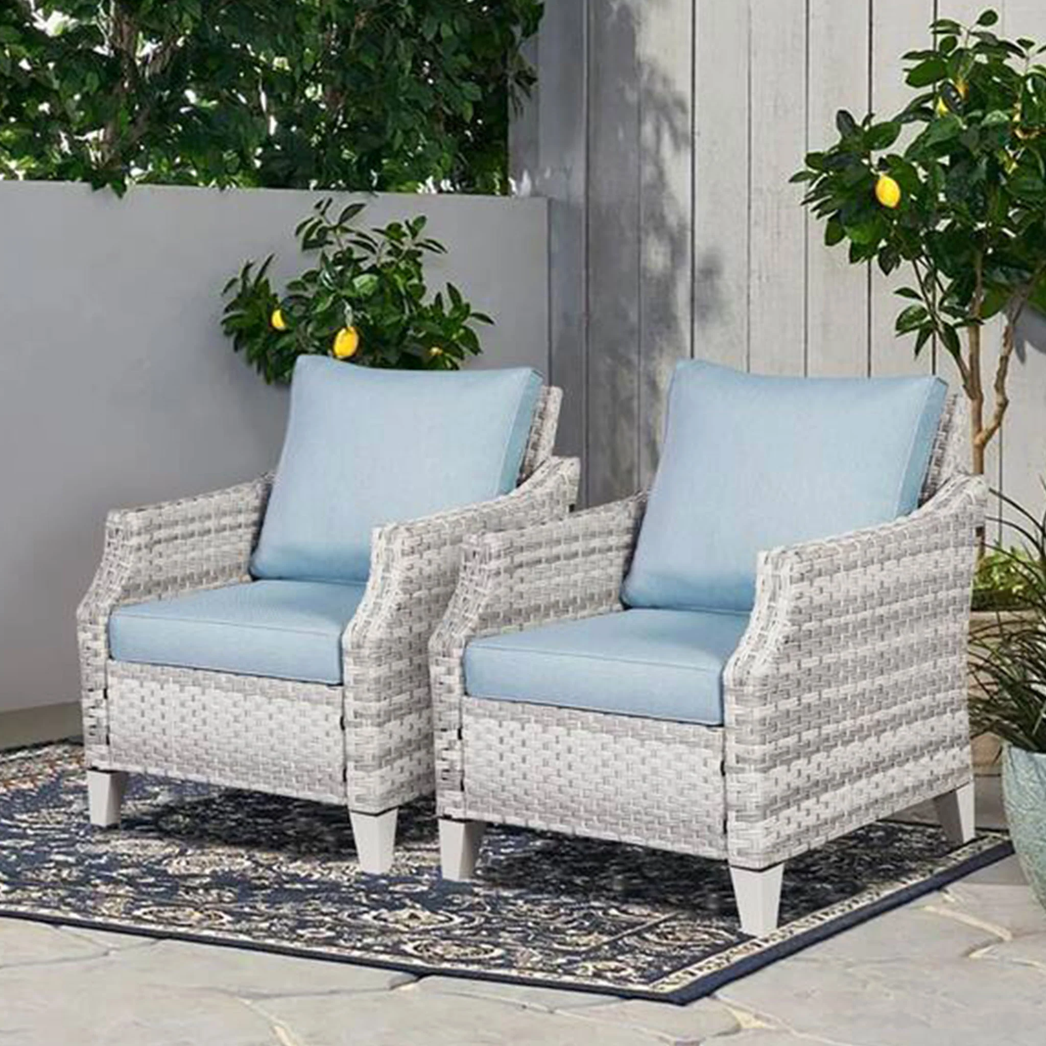 DERBY Set mobilier terasă/grădină, 2 fotolii, 2 taburete, canapea - Image 11