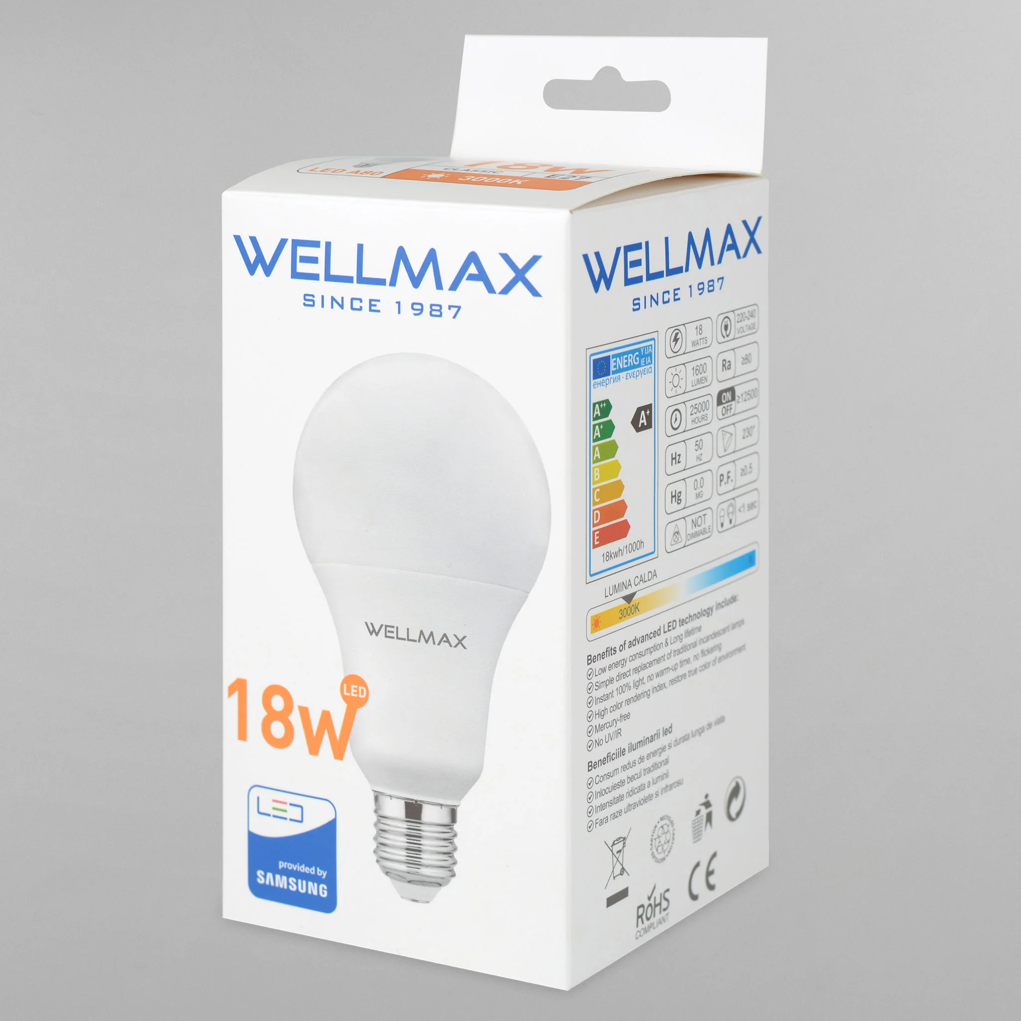 WELLMAX Bec LED 18W E27 - Image 4