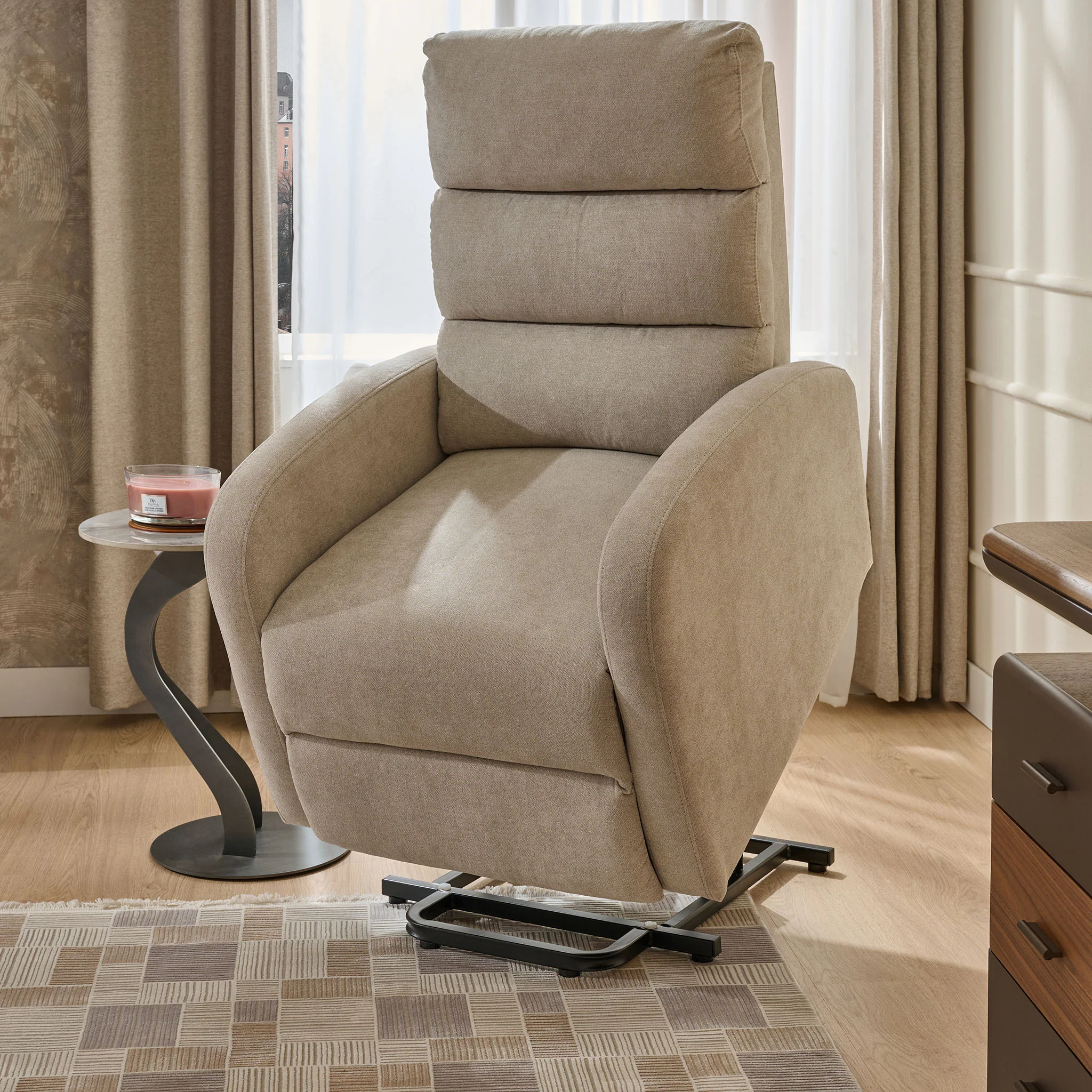 FULTON Fotoliu, lift și recliner electric, stofă - Image 23