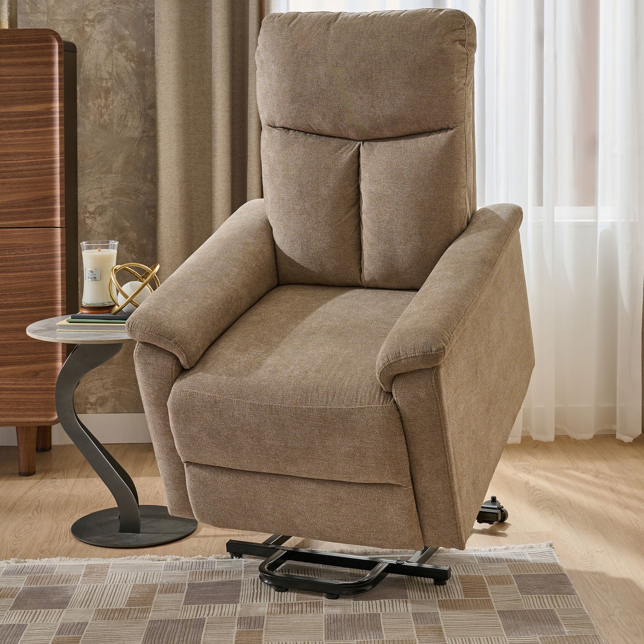 NAMPA Fotoliu, lift și recliner electric, stofă - Image 6