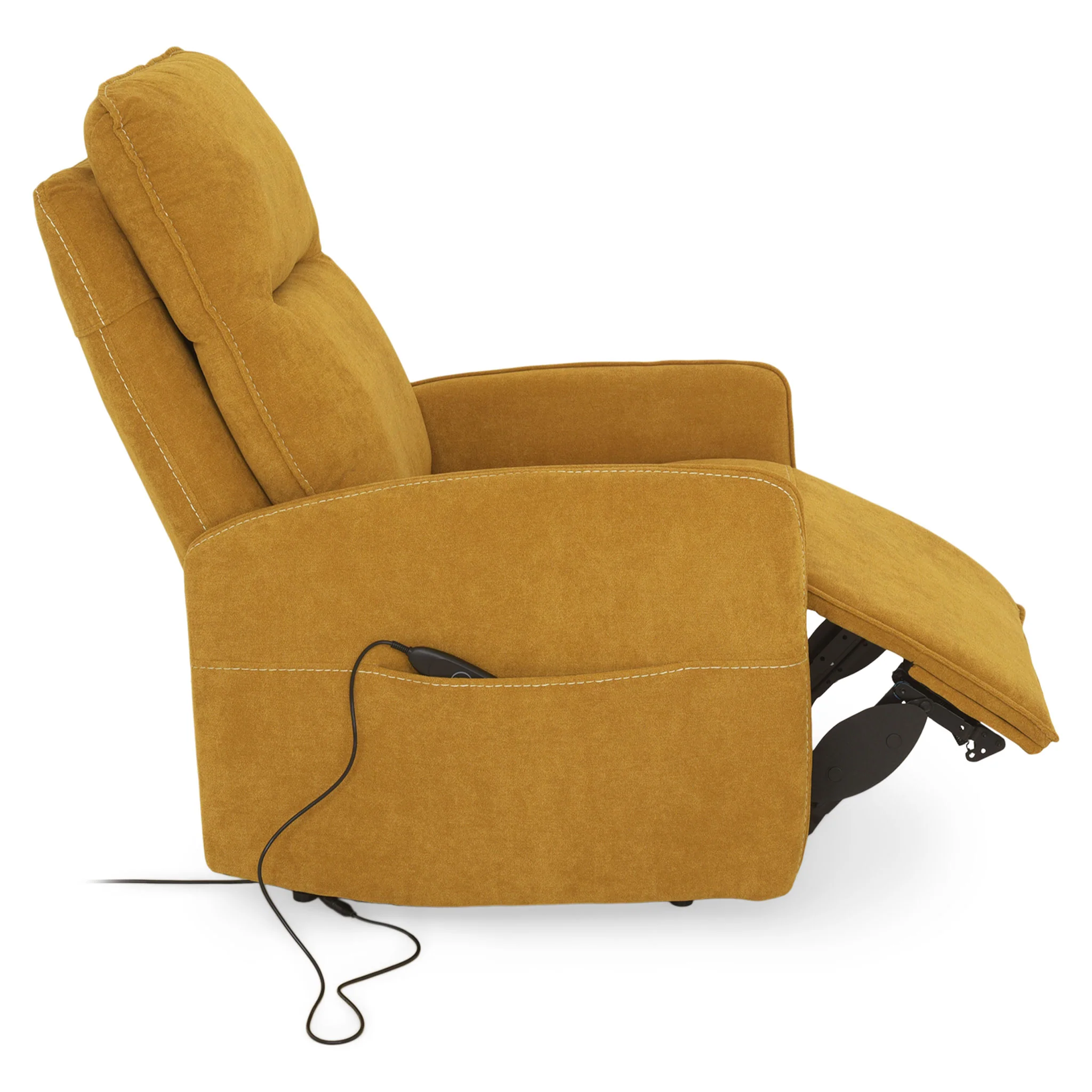 LONOKE Fotoliu, recliner și masaj, stofă - Image 9